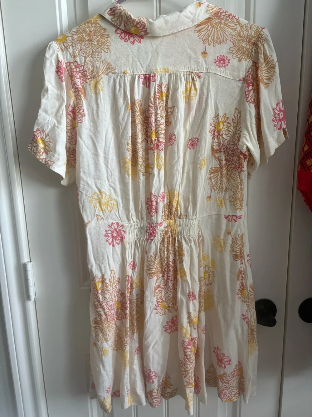 Free People Hawaiian Cream Mini Dress
